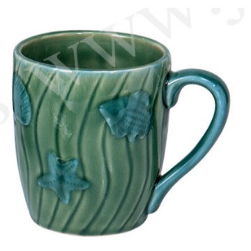 Arted tableware for rooster collection --embossed mug