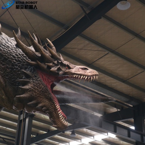 Kepala naga mekanikal untuk memaparkan taman tema