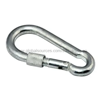 Snap Hook, Egg-shaped with Screw, Made of Stainless Steel/Carbon Steel