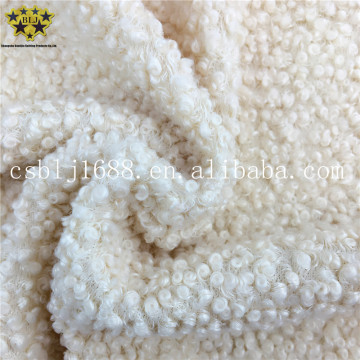 White Color Microfiber Loop Pile Velvet Fabric Used For Toys And Garment China Supplier