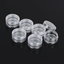 100Pcs Cosmetic Jar 3/5g Small Empty Cosmetic Refillable Bottles Plastic Eyeshadow Makeup Face Cream Jar Pot Container