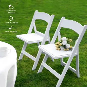 Wholesale High Quality Resin Folding Chairs in Black: Perfect for Wedding, Events, and Garden Settings