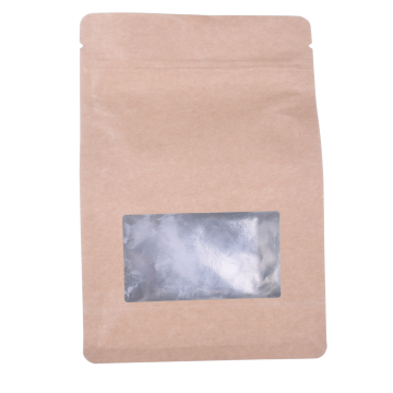 Stock Flat Bottom Bags With Clear Window