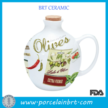 500ml vintage olive ceramic oil bottle