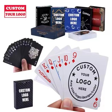 Custom Waterproof Sublimation Playing Cards with Gold Logo Printing