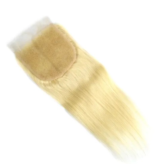 Indian human hair 613# joint swiss lace closure 6x6