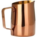 Sustainable stainless steel coffee milk frothing pitcher