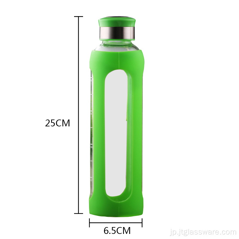 新しいデザインの飲用ガラス水ボトル