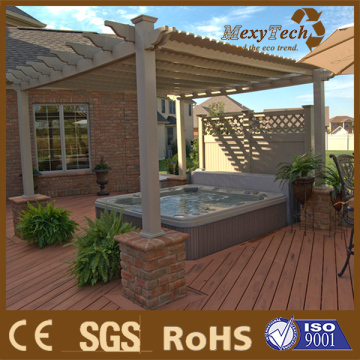 foshan wood pergola, wpc outdoor garden pergola.