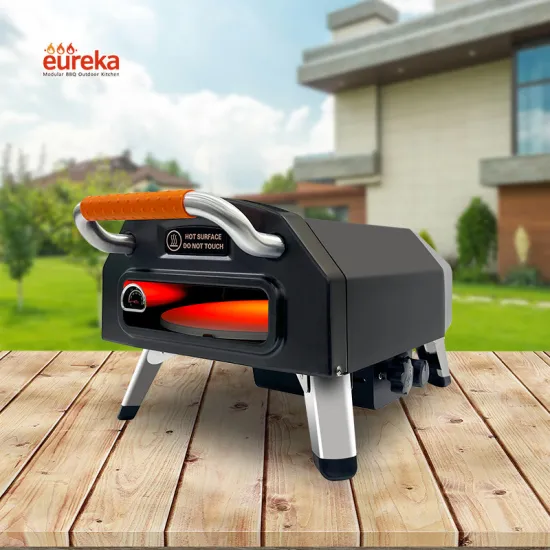 Italian Style Gas Propane Rotating Stone Outdoor Pizza Oven