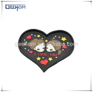 heart shaped wedding favors glass coaster custom silicone coaster wedding