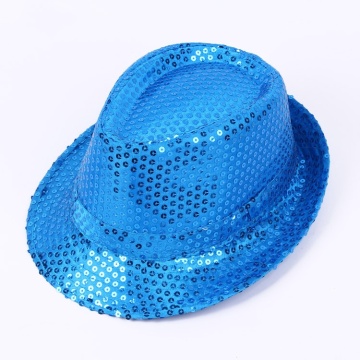 Factory Direct Sale Sequin Top Hat Stage Dance Children's Family Cowboy Hats Fashion Fedora Hat