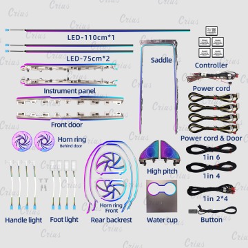 2020-2023 Tesla Model 3 Y Lampu LED Interior dengan Remote Control