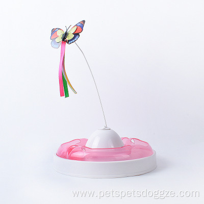 2021 newest interactive plastic electric rotate cat toys