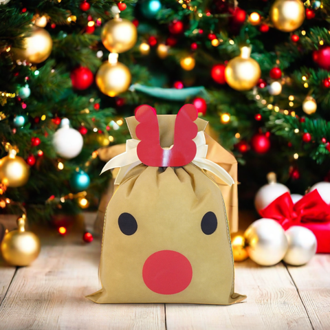 White Small Drawstring Disposable Non-Woven Gift Bags