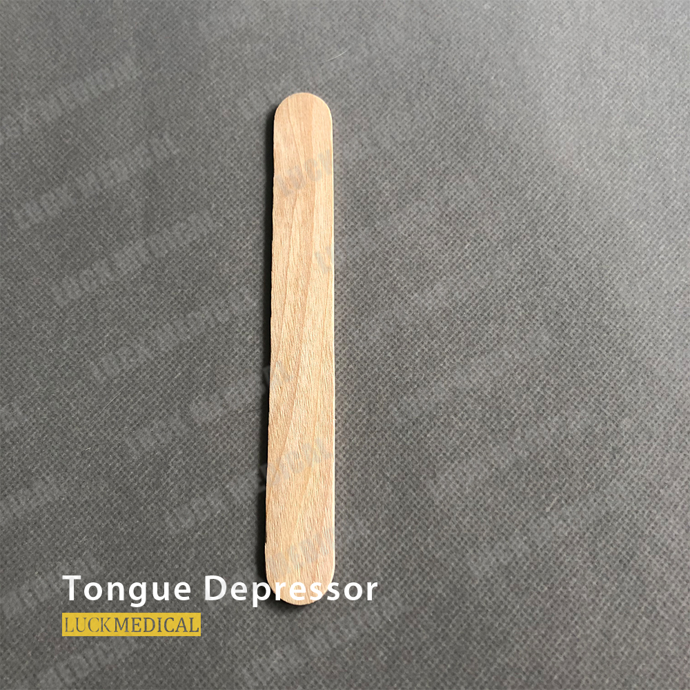 Uso médico de depósito de lengua de madera desechable