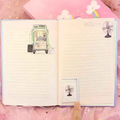 Unicorn Paper Notepad 32K Diary with Lock and Key Notebook