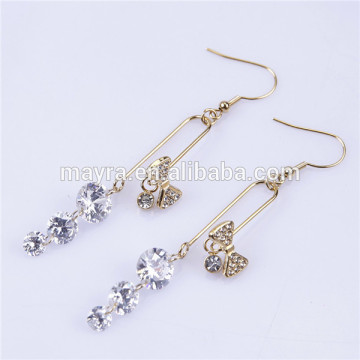 various fancy diamonds sparkling earrings ,custome new style stainless steel earrings