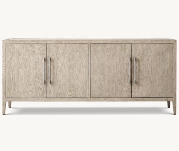 Customized French Style Luxury Oak 4 Door Sideboard Buffet Furniture
