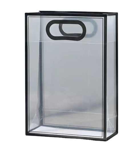 Waterproof transparent PP frosted shopping handle bag