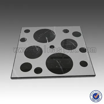 Forest Black marble shower Tray, custom made stone shower tray