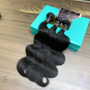 Indian Virgin Hair Body Wave Bundle with Closure - Cuticle Aligned Pure Virgin Hair