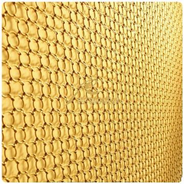 Metal ring mesh for decorative divider curtain