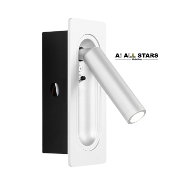 Factory Wholesale Recessed LED Wall Light with Dimmer for Hotel Bedroom