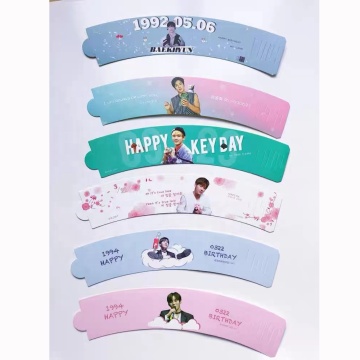 KPOP Stampa personalizzata PVC Trans Coppa con isolamento di calore per tazze KPOP
