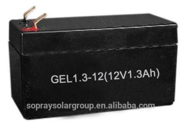 12V 1.3AH rechargeable gel battery/solar energy charge battery