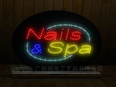 led nails sign/led spa sign/led open sign/led shop sign/led bar sign/illuminated sign