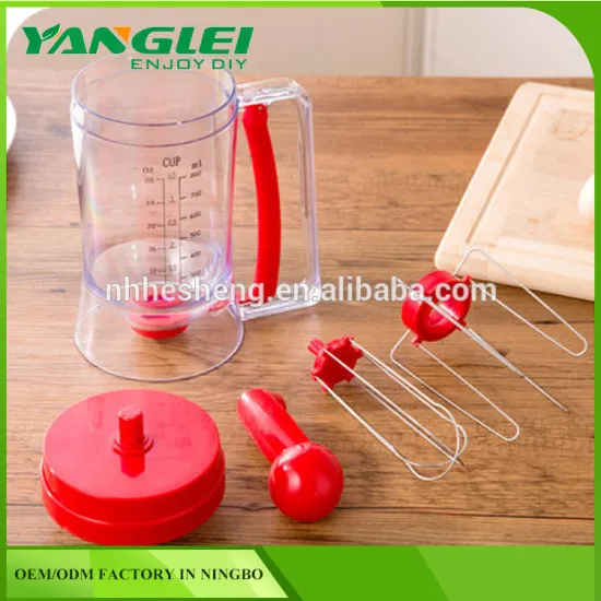 Manual Pancake Machine Cordless Cupcake Waffles Cookies Batter Dispenser Maker