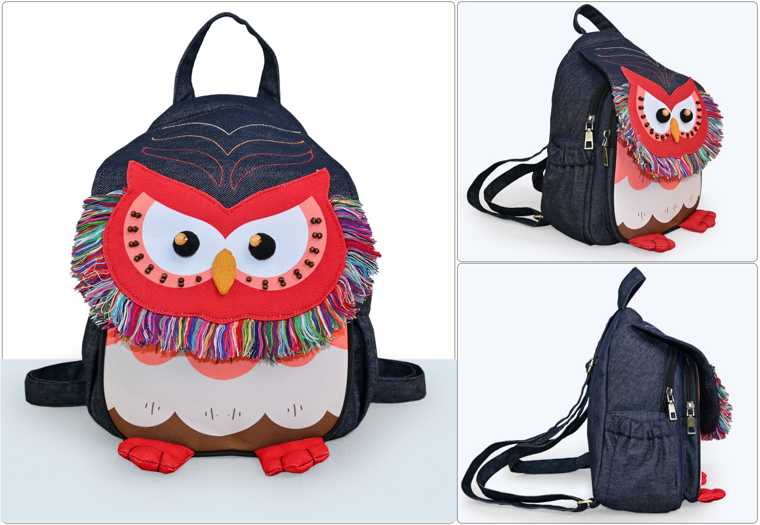Owl cotton backpack