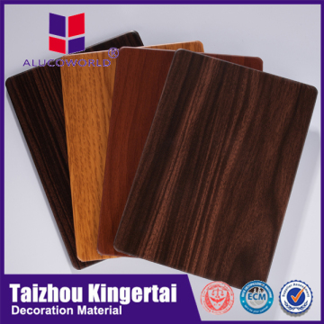 Alucoworld curtain wall panel Wooden low cost aluminum composite