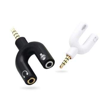 High-Quality U-Shaped 3.5mm Audio Converter and Microphone Adapter for Laptop: Simplify Your Audio Setup with One Convenient Device