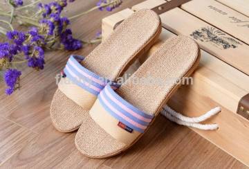 Wholesale men slippers for summer custom slipper linen