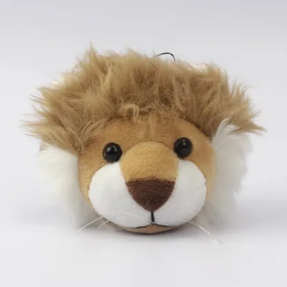 Mini plush lion toy,lion plush toy keychain,plush lion head keychain