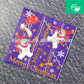 New premium tissue flexo printing type napkin paper