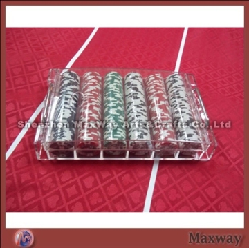 Transparent 300PC Acrylic Poker Chip Box,Chip Case,Casino Chip Box