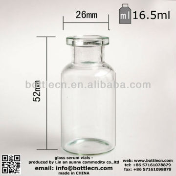 clear 15ml glass necklace injectable bottle with caps