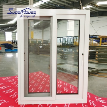 Caribbean White Aluminium Sliding Window with Flyscreen and Tinted Glass for Hotels