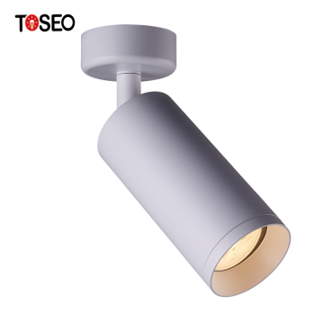 Spotlight a soffitto interno a LED in alluminio regolabile a 360 gradi con tecnologia COB: soluzione di illuminazione montata sulla superficie