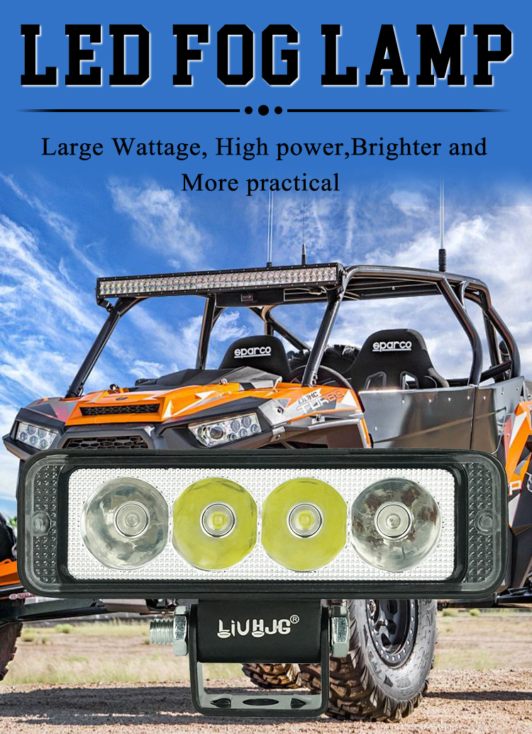 Led Motorcycle Rectangle Fog Light For Trucks
