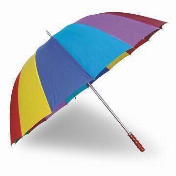 Windproof Golf Umbrella, Made of Polyester Fabric Material, Customized Logos Welcomed