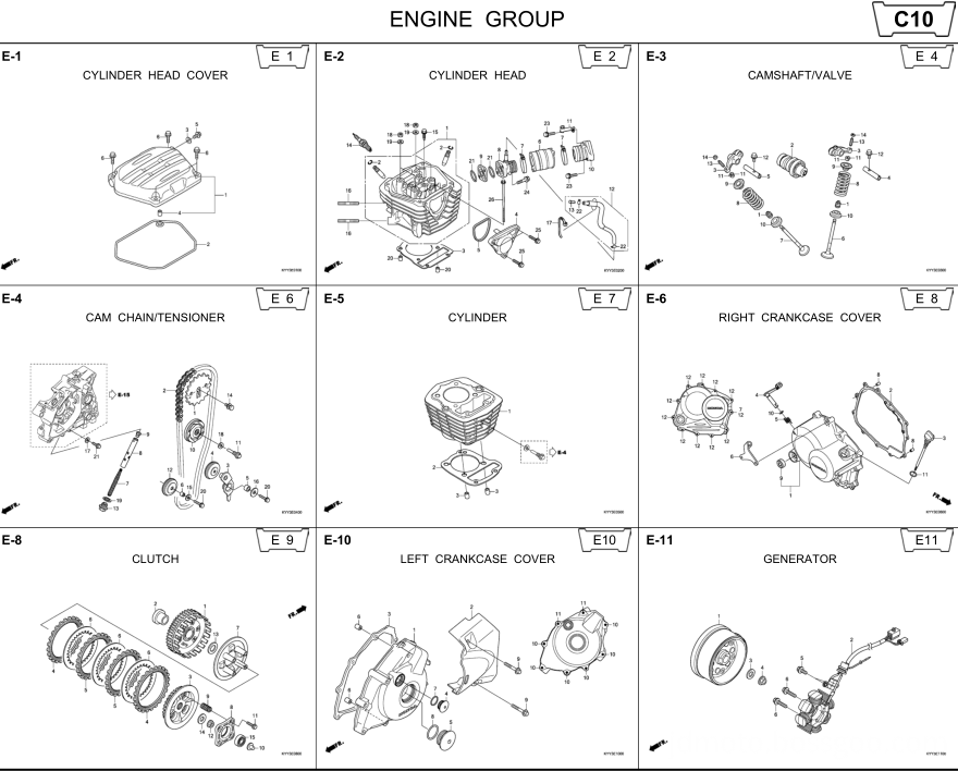 honda CB125 motorcycle parts