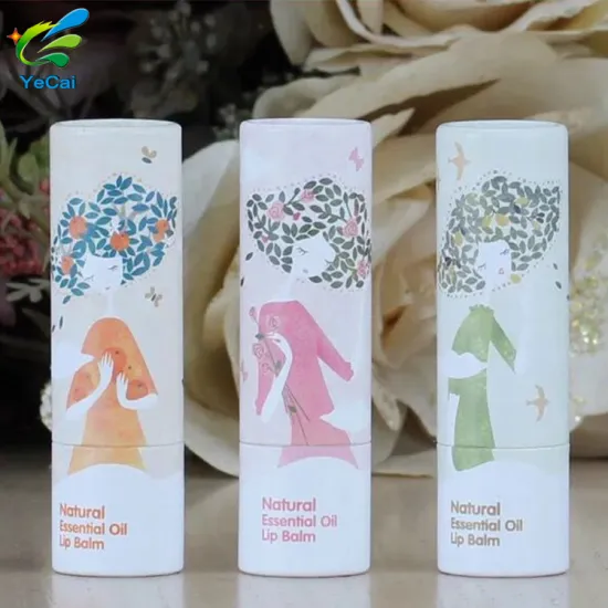 Box custom paper lipstick tube white paper custom lipstick cosmetic paper tubes