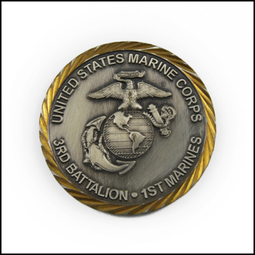 Two Colors Plating Metal Coin (GZHY-JZ-009)