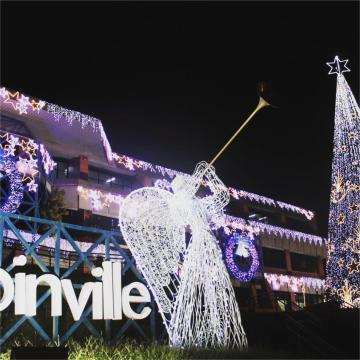 Customized Outdoor Christmas Angel LED Lights for Street Decorations