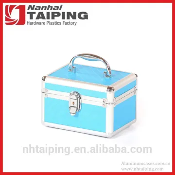Blue Aluminum Portable Jewelry Display Cases Nail Polish Display Case