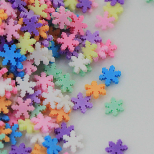 5mm Colorful Snowflake Polymer Clay Slices Christmas Decoration Xmas DIY Art Crafts Jewelry Accessories